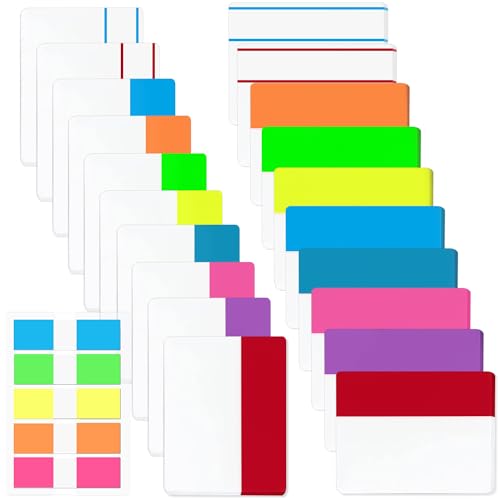 Selbstklebende Tabs Haftnotizen 400 Stück 2 Zoll Sticky Index Tabs 10 Farben Beschreibbare und Repositionierbare Datei Tabs Flags, für Page Marker oder Buchmarkierungen von Erzekrim