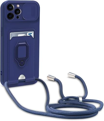 Esakycn Handykette Hülle Kompatibel mit iPhone 16 Pro 6,3", 5-in-1 Schutzhülle Blau Silikon mit Kameraschutz Slide Schiebekamera, Kartenhalter, 360 Magnetic Ständer Handyhülle Case Cover, Blau Esakycn Handykette Hülle Kompatibel mit iPhone 16 Pro 6,3", 5-in-1 Schutzhülle Blau Silikon mit Kameraschutz Slide Schiebekamera, Kartenhalter, 360 Magnetic Ständer Handyhülle Case Cover, Blau von Esakycn