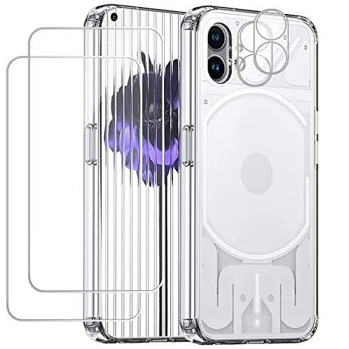 Esakycn für Nothing Phone (1) Hülle, Schutzhülle Transparent Silikon Soft TPU + Hard PC Anti-Gelb, Stoßfeste, Kratzfeste Handyhülle Case Cover für Nothing Phone (1) 6,55'', Transparent von Esakycn