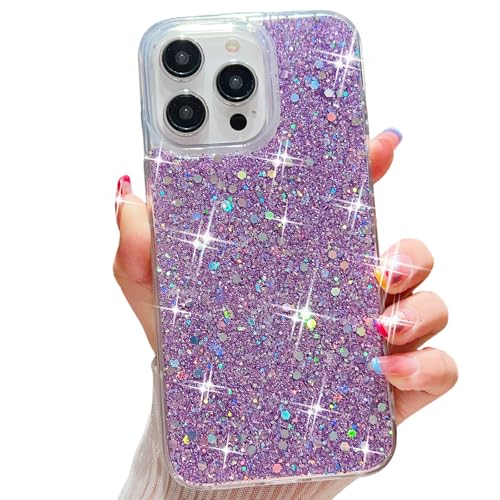 Esakycn für Redmi Note 13 4G Glitzer Hülle, Bling Glitter Schutzhülle Silikon Reflektieren mit Pailletten Aesthetic Design Frauen Mädchen Glänzend Handyhülle Cover für Redmi Note 13 6,67", Lila Esakycn für Redmi Note 13 4G Glitzer Hülle, Bling Glitter Schutzhülle Silikon Reflektieren mit Pailletten Aesthetic Design Frauen Mädchen Glänzend Handyhülle Cover für Redmi Note 13 6,67", Lila von Esakycn