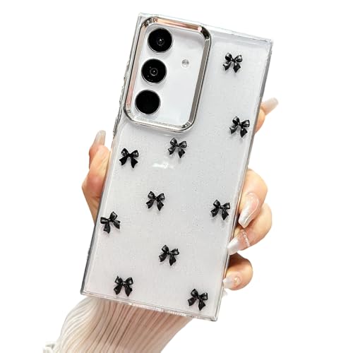 Esakycn für Samsung Galaxy A16 / A26 5G Glitzer Transparent Hülle, Glitter Schutzhülle Weich Silikon Bogen Aesthetic Design Motiv Frauen Mädchen Stoßfest Handyhülle Cover für Samsung A16 6,7", Schwarz Esakycn für Samsung Galaxy A16 / A26 5G Glitzer Transparent Hülle, Glitter Schutzhülle Weich Silikon Bogen Aesthetic Design Motiv Frauen Mädchen Stoßfest Handyhülle Cover für Samsung A16 6,7", Schwarz von Esakycn