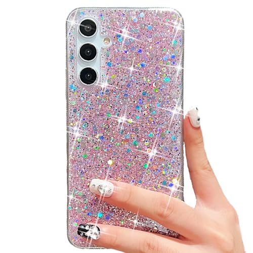 Esakycn für Samsung Galaxy A16 5G Glitzer Hülle, Bling Glitter Schutzhülle Silikon Reflektieren mit Pailletten Aesthetic Design Frauen Mädchen Glänzend Handyhülle Cover für Samsung A16 6,7", Rosa Esakycn für Samsung Galaxy A16 5G Glitzer Hülle, Bling Glitter Schutzhülle Silikon Reflektieren mit Pailletten Aesthetic Design Frauen Mädchen Glänzend Handyhülle Cover für Samsung A16 6,7", Rosa von Esakycn