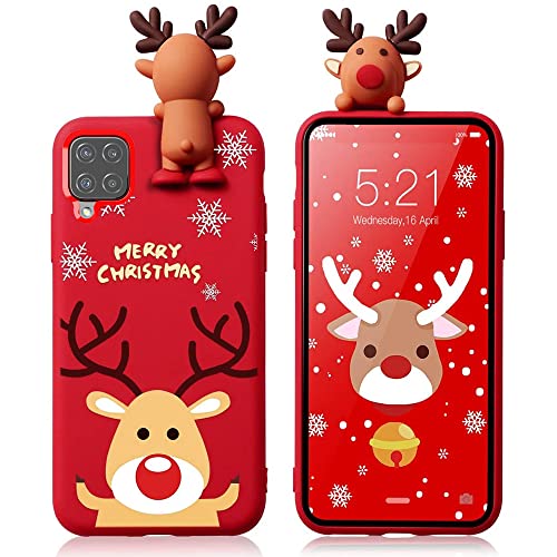 Esakycn für Samsung Galaxy A52 / A52S 5G Hülle, Weihnachten Schutzhülle 3D Rot Karikatur Silikon Motiv Handyhülle Ultradünn Stoßfest Christmas Case für Samsung A52 / A52S 5G 6,5", Hirsch Esakycn für Samsung Galaxy A52 / A52S 5G Hülle, Weihnachten Schutzhülle 3D Rot Karikatur Silikon Motiv Handyhülle Ultradünn Stoßfest Christmas Case für Samsung A52 / A52S 5G 6,5", Hirsch von Esakycn