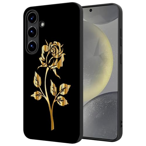 Esakycn für Samsung Galaxy S24 / S25 5G Hülle, Schutzhülle Schwarz Silikon Flora Blumen Muster TPU Motiv Design Handyhülle Ultradünn Stoßfest Blumenart Case Cover für Samsung S24 5G 6,2", Rose Esakycn für Samsung Galaxy S24 / S25 5G Hülle, Schutzhülle Schwarz Silikon Flora Blumen Muster TPU Motiv Design Handyhülle Ultradünn Stoßfest Blumenart Case Cover für Samsung S24 5G 6,2", Rose von Esakycn