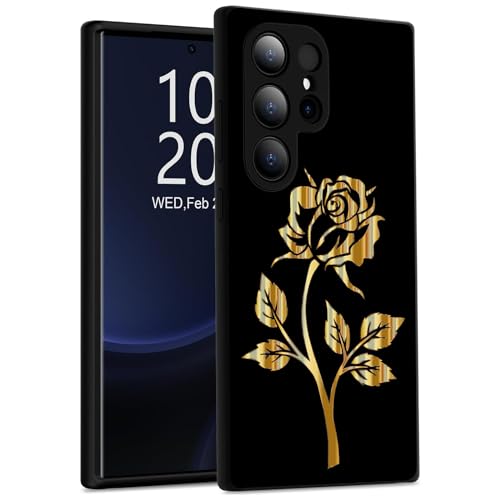 Esakycn für Samsung Galaxy S24 Ultra 5G Hülle, Schutzhülle Schwarz Silikon Flora Blumen Muster Motiv Design Handyhülle Ultradünn Stoßfest Blumenart Case Cover für Samsung S24 Ultra 6,8", Rose Esakycn für Samsung Galaxy S24 Ultra 5G Hülle, Schutzhülle Schwarz Silikon Flora Blumen Muster Motiv Design Handyhülle Ultradünn Stoßfest Blumenart Case Cover für Samsung S24 Ultra 6,8", Rose von Esakycn