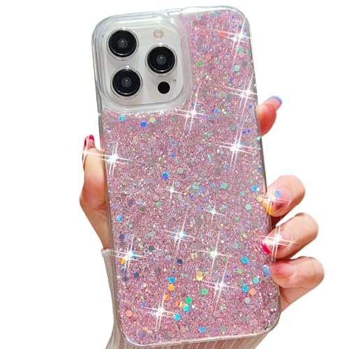 Esakycn für iPhone 15 Pro Max Glitzer Hülle, Bling Glitter Schutzhülle Silikon Reflektieren mit Pailletten Aesthetic Design Frauen Mädchen Glänzend Handyhülle Cover für iPhone 15 Pro Max 6,7", Rosa Esakycn für iPhone 15 Pro Max Glitzer Hülle, Bling Glitter Schutzhülle Silikon Reflektieren mit Pailletten Aesthetic Design Frauen Mädchen Glänzend Handyhülle Cover für iPhone 15 Pro Max 6,7", Rosa von Esakycn