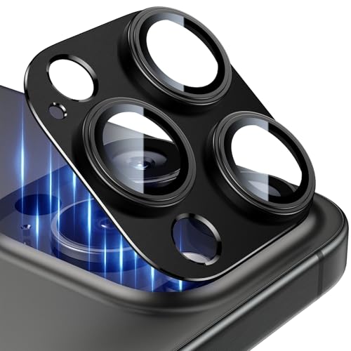 Esanik 2 Stück Kameraschutz für iPhone 16 Pro/iPhone 16 Pro Max Kamera Schutz, Aluminiumlegierung Linsenschutz Camera Screen Protector, Black Titanium Esanik 2 Stück Kameraschutz für iPhone 16 Pro/iPhone 16 Pro Max Kamera Schutz, Aluminiumlegierung Linsenschutz Camera Screen Protector, Black Titanium von Esanik