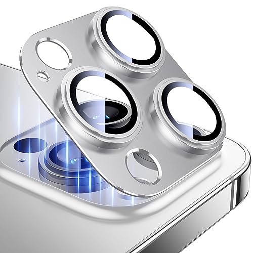 Esanik [2 Stück Kameraschutz für iPhone 14 Pro/iPhone 14 Pro Max Kamera Schutz,Panzer Schutz glas Aluminiumlegierung Linsenschutz Kamerafolie von Esanik