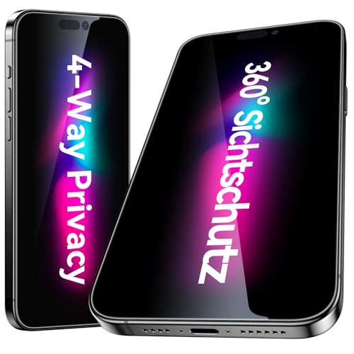 Esanik 360° Sichtschutz für iPhone 15 Pro Max Sichtschutzfolie, 2 Stück Anti-Spy Privacy Screen Protector für iPhone 15 Pro Max 4 Way Blickschutz Panzer Folie Glas Esanik 360° Sichtschutz für iPhone 15 Pro Max Sichtschutzfolie, 2 Stück Anti-Spy Privacy Screen Protector für iPhone 15 Pro Max 4 Way Blickschutz Panzer Folie Glas von Esanik