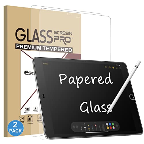 Esanik Feel like Paper für iPad Air 3 (3th Generation 2019) 10,5 Zoll & iPad Pro 10,5 (2017) Panzer matt Glas folie, Papier Schutzfolie Matte (2 Stück) von Esanik