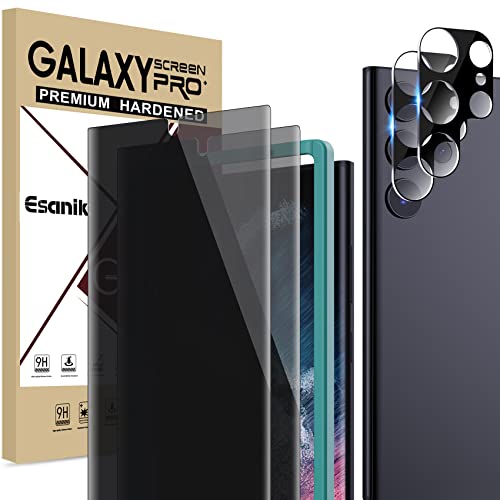 Esanik PET Sichtschutz für Samsung Galaxy S22 Ultra (2+2 Stück) 6,8", 2x PET S22 Ultra Sichtschutzfolie (Nicht Glas) + 2x Kameraschutz, Anti Spy Privacy Folie Esanik PET Sichtschutz für Samsung Galaxy S22 Ultra (2+2 Stück) 6,8", 2x PET S22 Ultra Sichtschutzfolie (Nicht Glas) + 2x Kameraschutz, Anti Spy Privacy Folie von Esanik