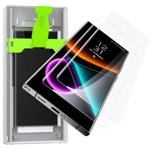 Esanik für Samsung Galaxy S23 Ultra/ S22 Ultra Schutzfolie, Fingerabdruck-ID Kompatibel, 7H Härte S23 Ultra Displayschutz Folie HD Screen Protector (2 Stück) von Esanik