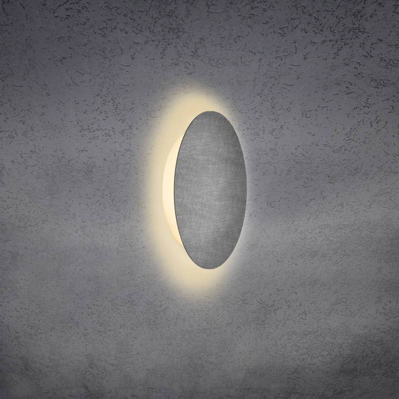 Escale Blade LED-Wandleuchte, Betonoptik, Ø 24 cm von Escale
