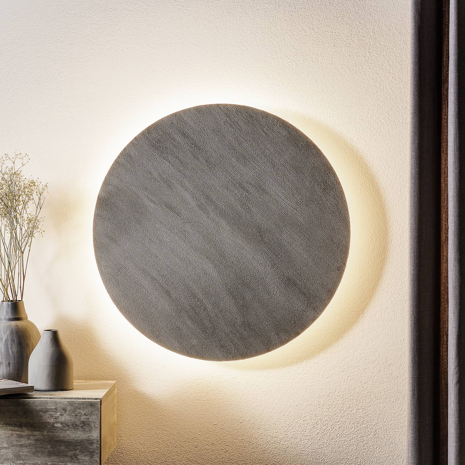 Escale Blade LED-Wandleuchte, Betonoptik, Ø 59 cm Escale Blade LED-Wandleuchte, Betonoptik, Ø 59 cm von Escale