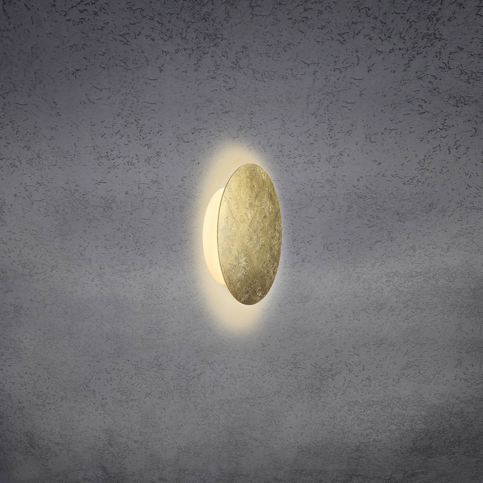 Escale Blade LED-Wandleuchte, Blattgold, Ø 18 cm Escale Blade LED-Wandleuchte, Blattgold, Ø 18 cm von Escale