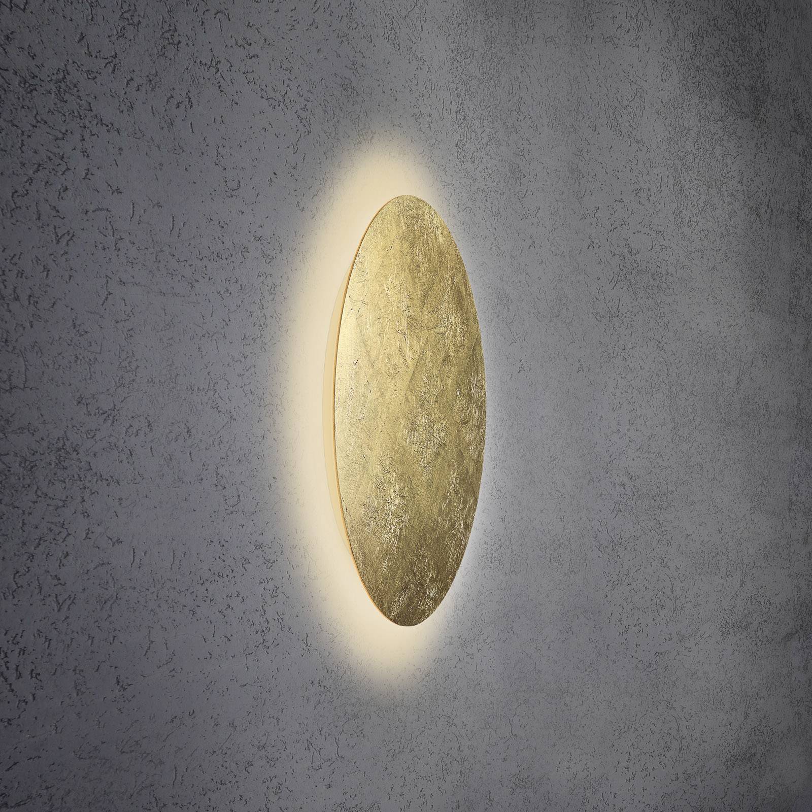 Escale Blade LED-Wandleuchte, Blattgold, Ø 59 cm von Escale