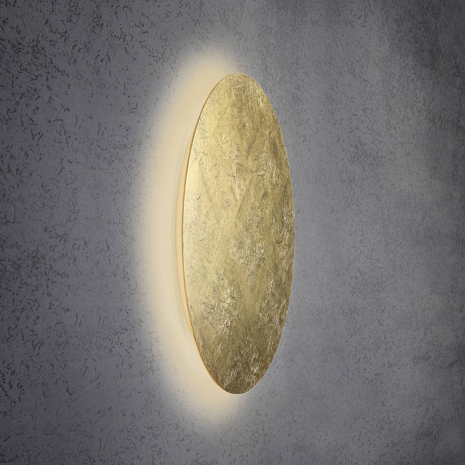 Escale Blade LED-Wandleuchte, Blattgold, Ø 79 cm Escale Blade LED-Wandleuchte, Blattgold, Ø 79 cm von Escale