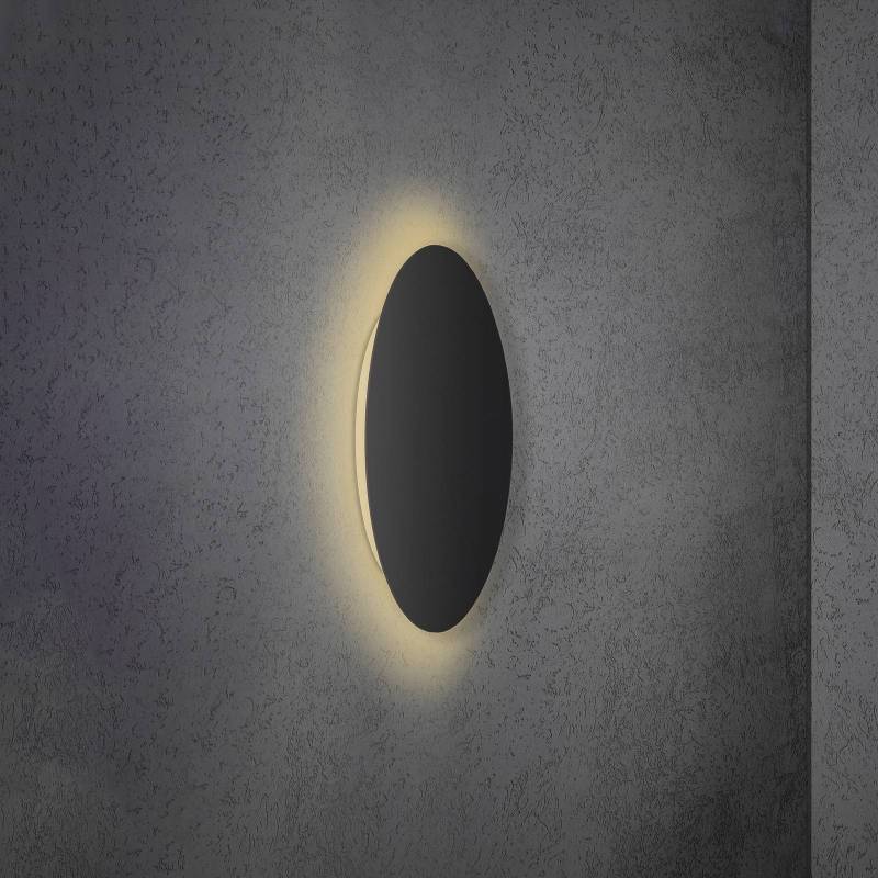Escale Blade LED-Wandleuchte schwarz matt Ø 24 cm von Escale