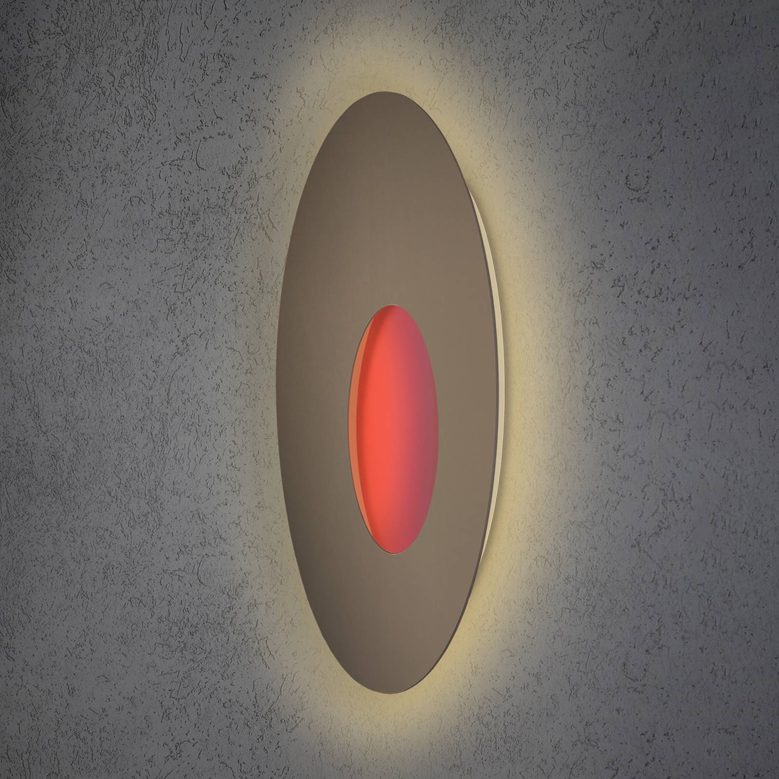 Escale Blade Open LED-Wandlampe RGBW bronze Ø59cm Escale Blade Open LED-Wandlampe RGBW bronze Ø59cm von Escale