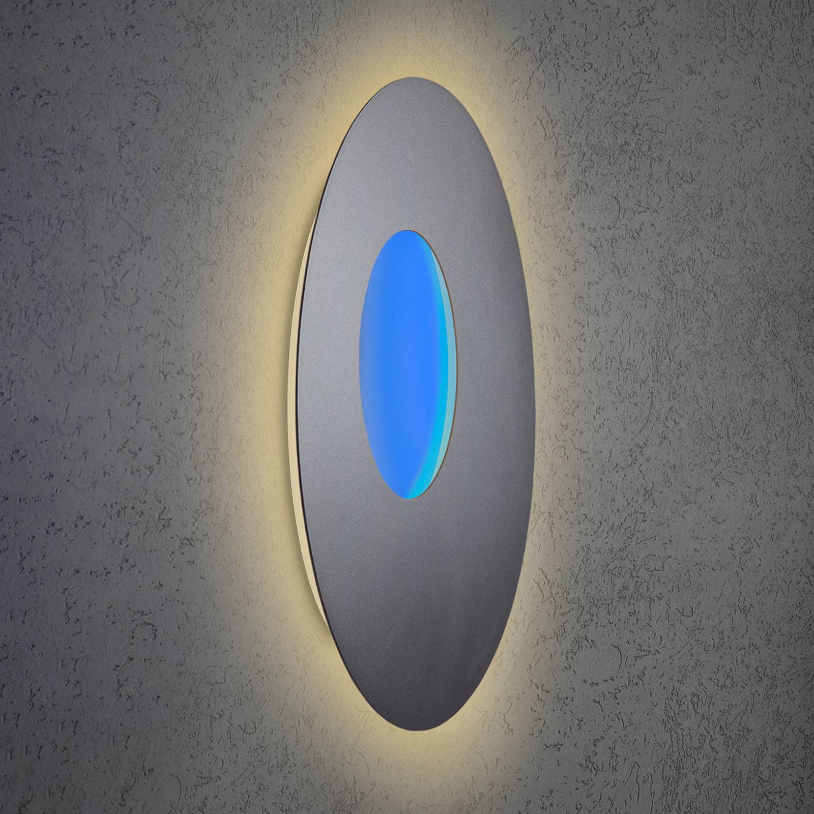 Escale Blade Open LED-Wandlampe RGBW grau Ø59cm Escale Blade Open LED-Wandlampe RGBW grau Ø59cm von Escale
