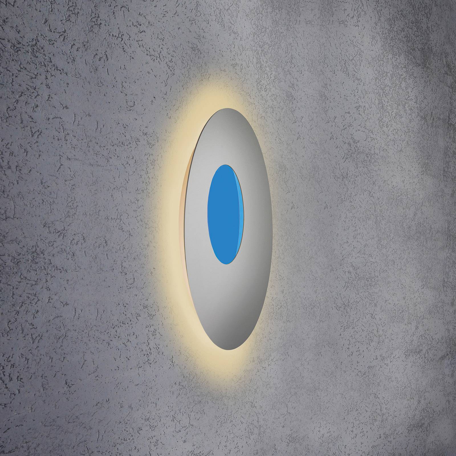 Escale Blade Open LED-Wandlampe RGBW silber Ø59cm Escale Blade Open LED-Wandlampe RGBW silber Ø59cm von Escale