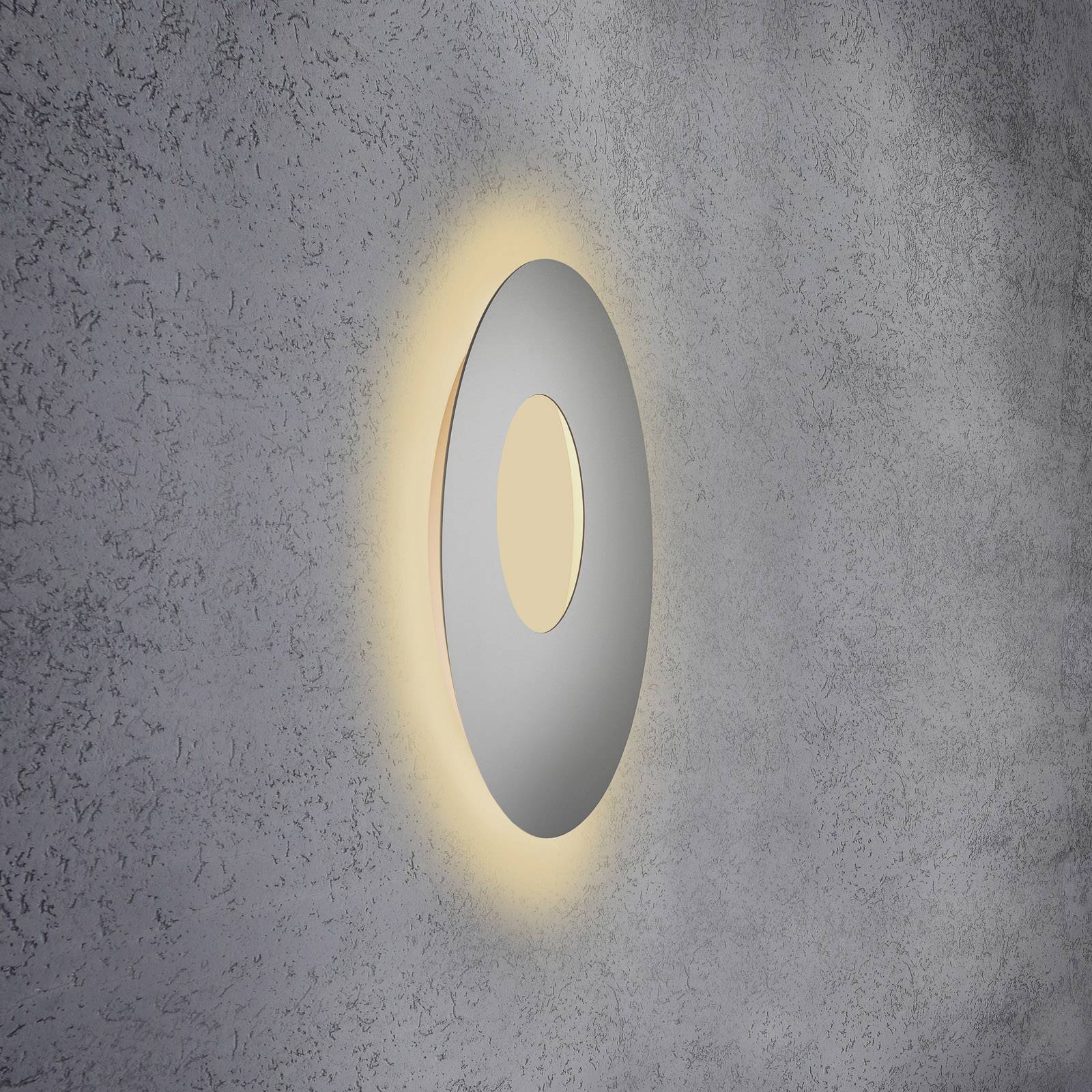 Escale Blade Open LED-Wandleuchte, silber, Ø 59 cm von Escale