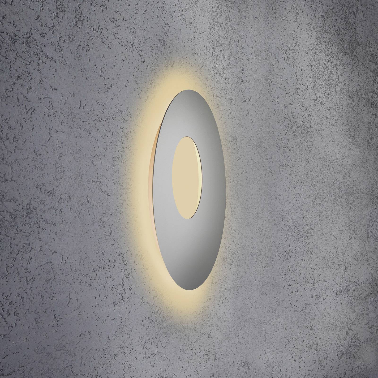 Escale Blade Open LED-Wandleuchte, silber, Ø 59 cm Escale Blade Open LED-Wandleuchte, silber, Ø 59 cm von Escale