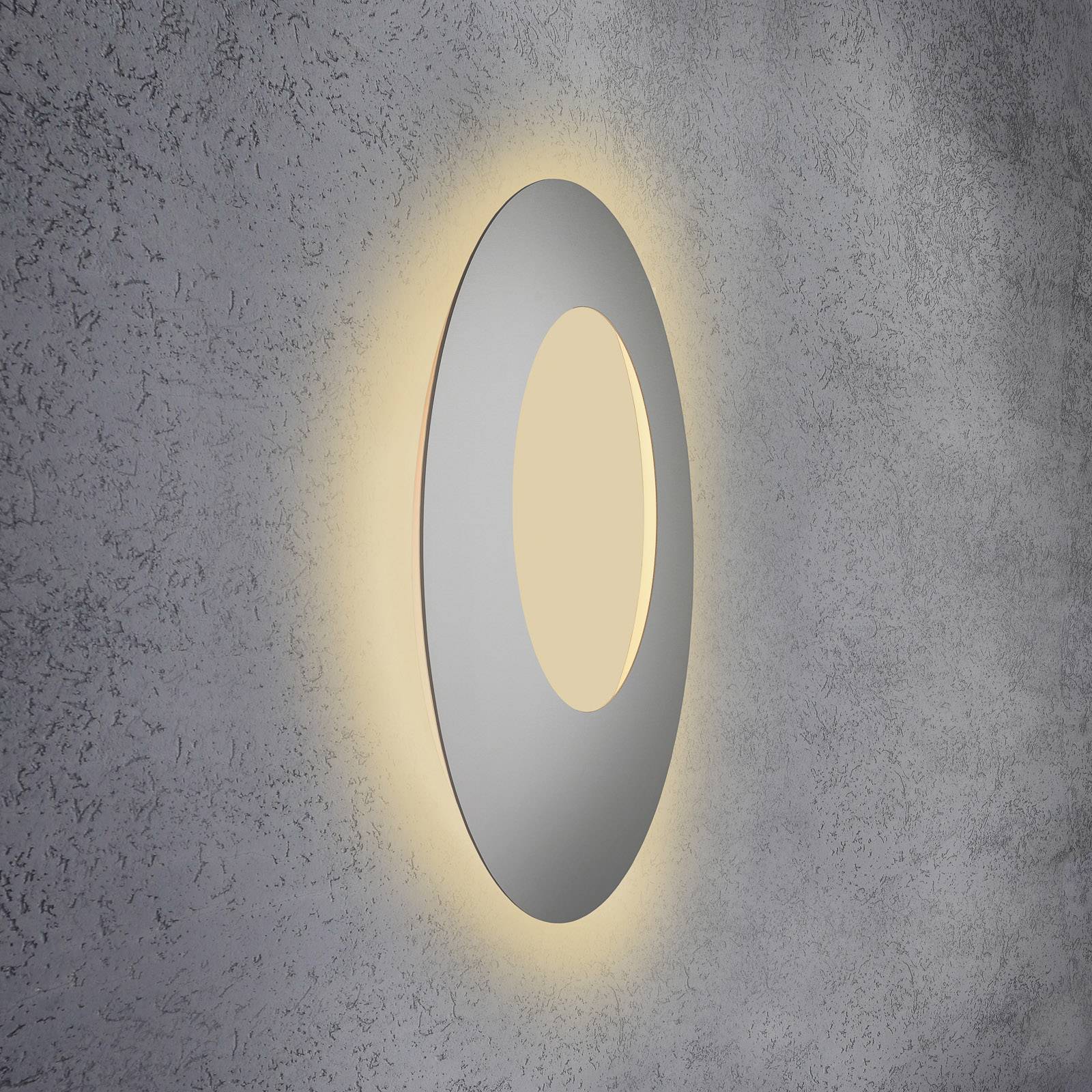Escale Blade Open LED-Wandleuchte, silber, Ø 79 cm Escale Blade Open LED-Wandleuchte, silber, Ø 79 cm von Escale
