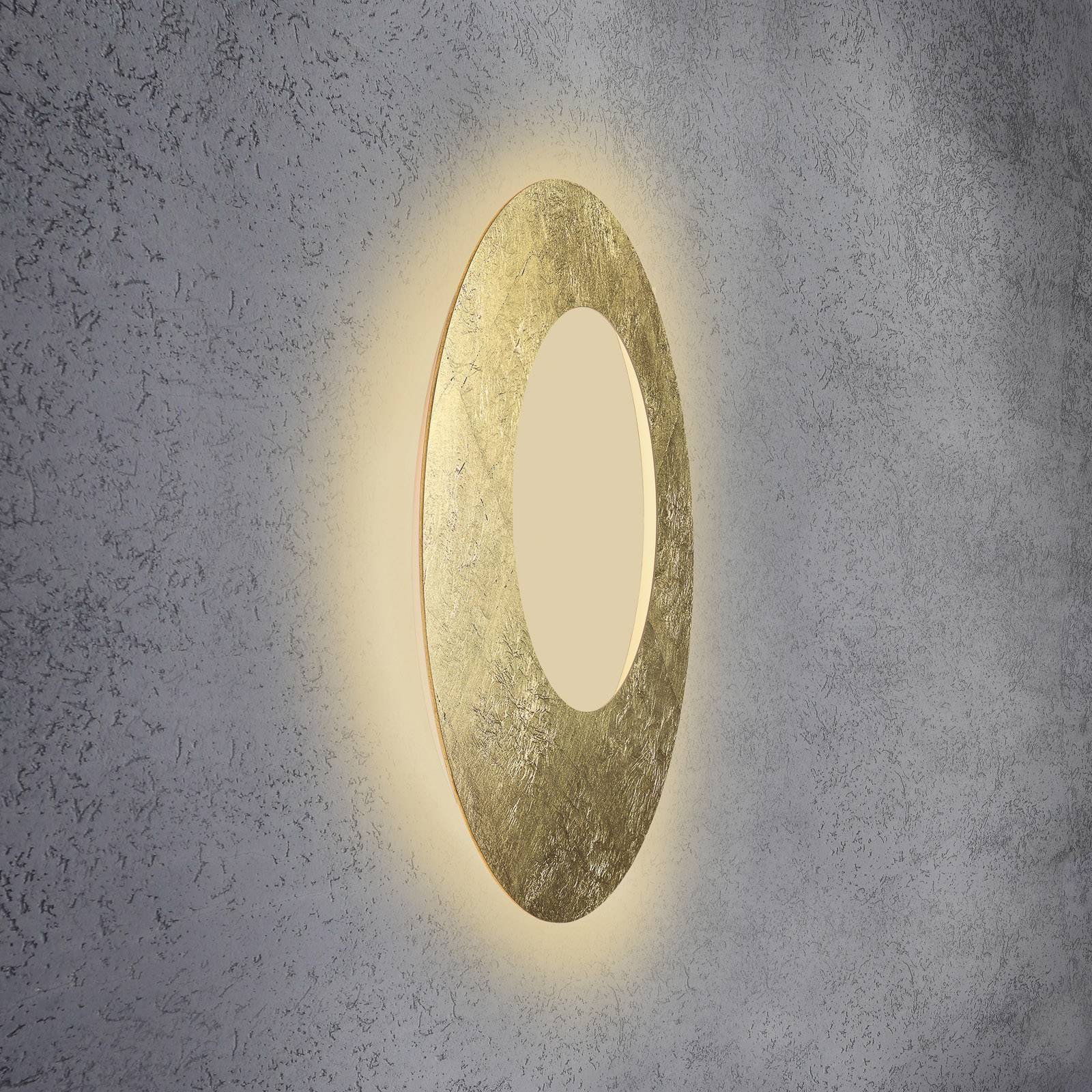 Escale Blade Open LED-Wandleuchte Blattgold Ø 79cm Escale Blade Open LED-Wandleuchte Blattgold Ø 79cm von Escale