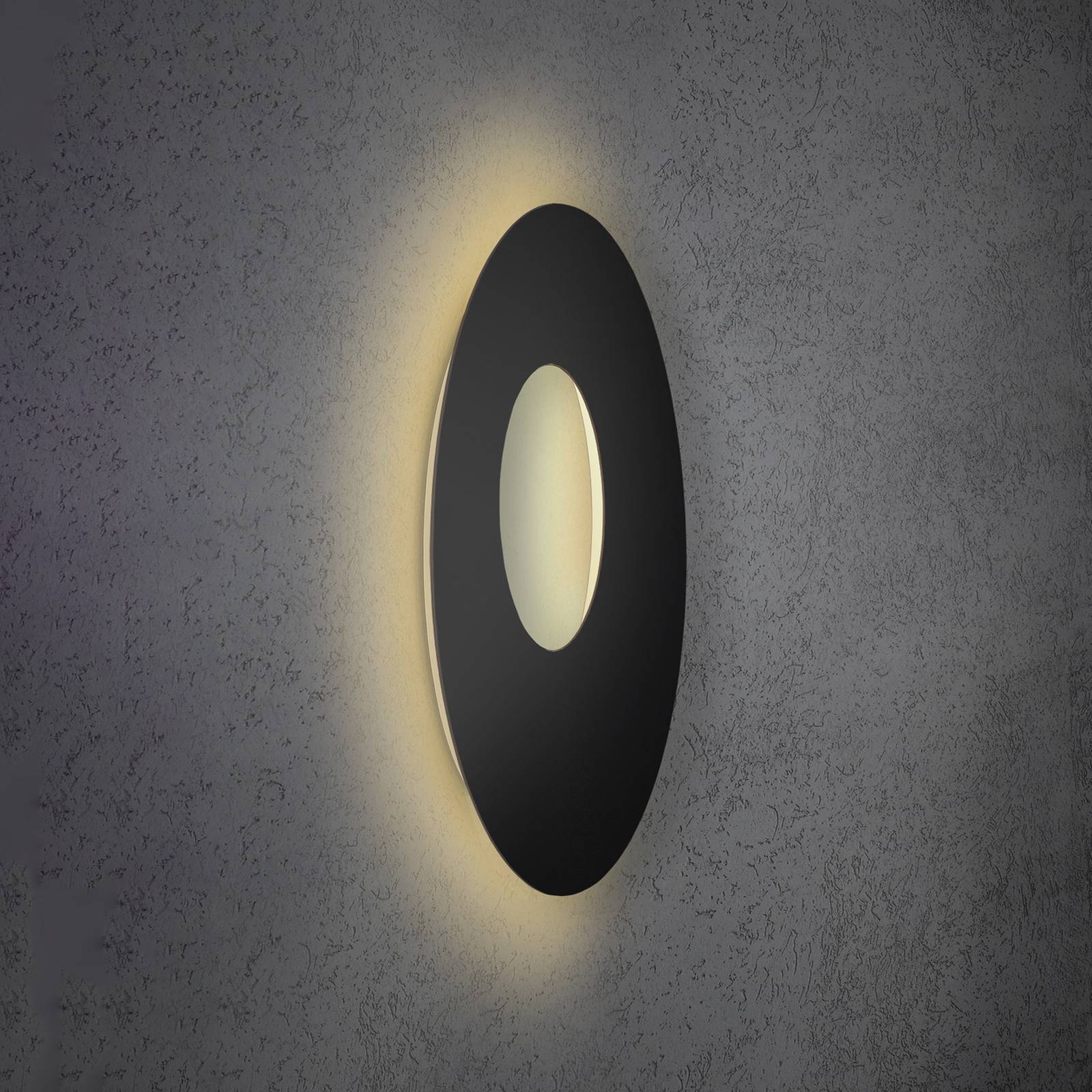 Escale Blade Open LED-Wandleuchte schwarz Ø 59 cm Escale Blade Open LED-Wandleuchte schwarz Ø 59 cm von Escale
