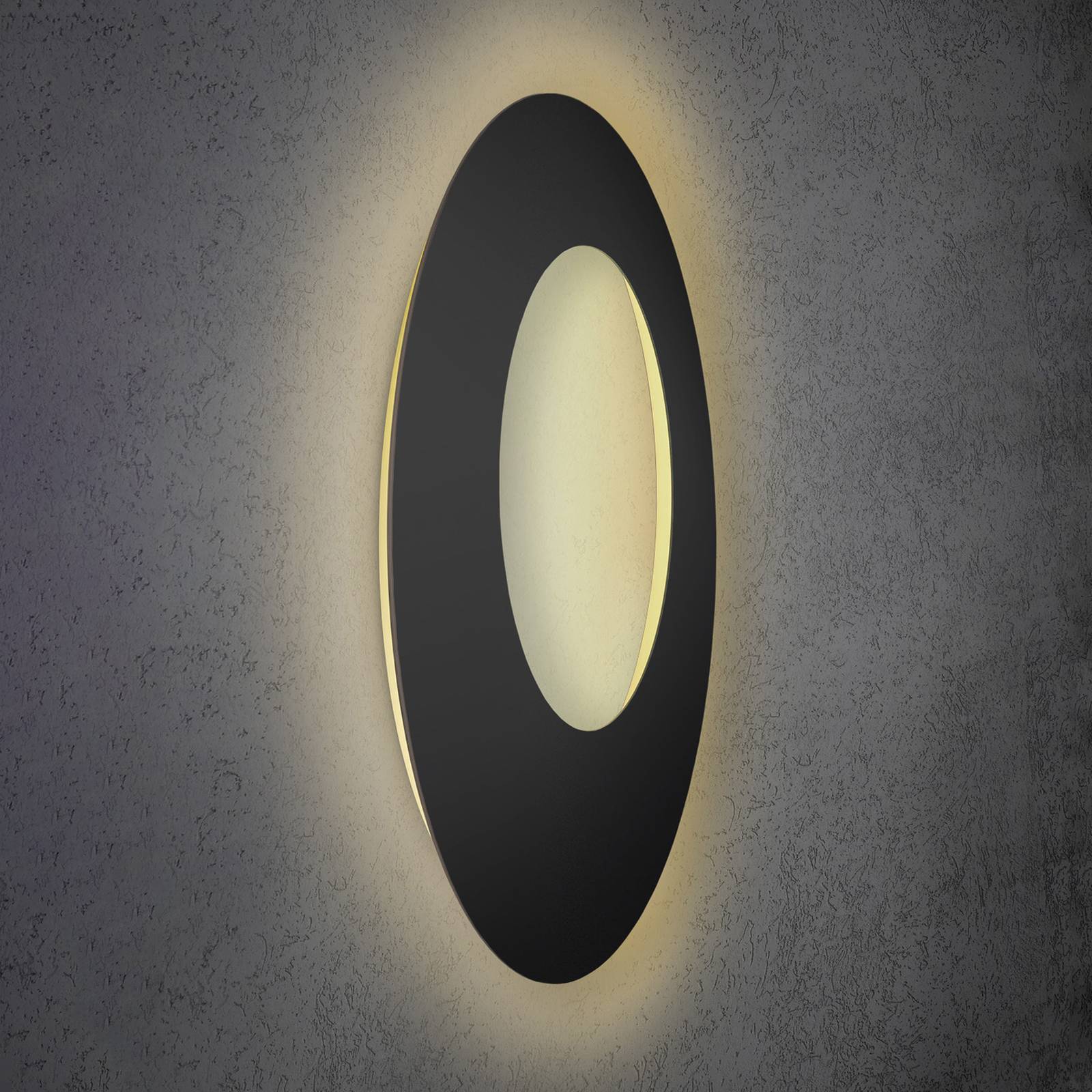 Escale Blade Open LED-Wandleuchte schwarz Ø 79 cm Escale Blade Open LED-Wandleuchte schwarz Ø 79 cm von Escale