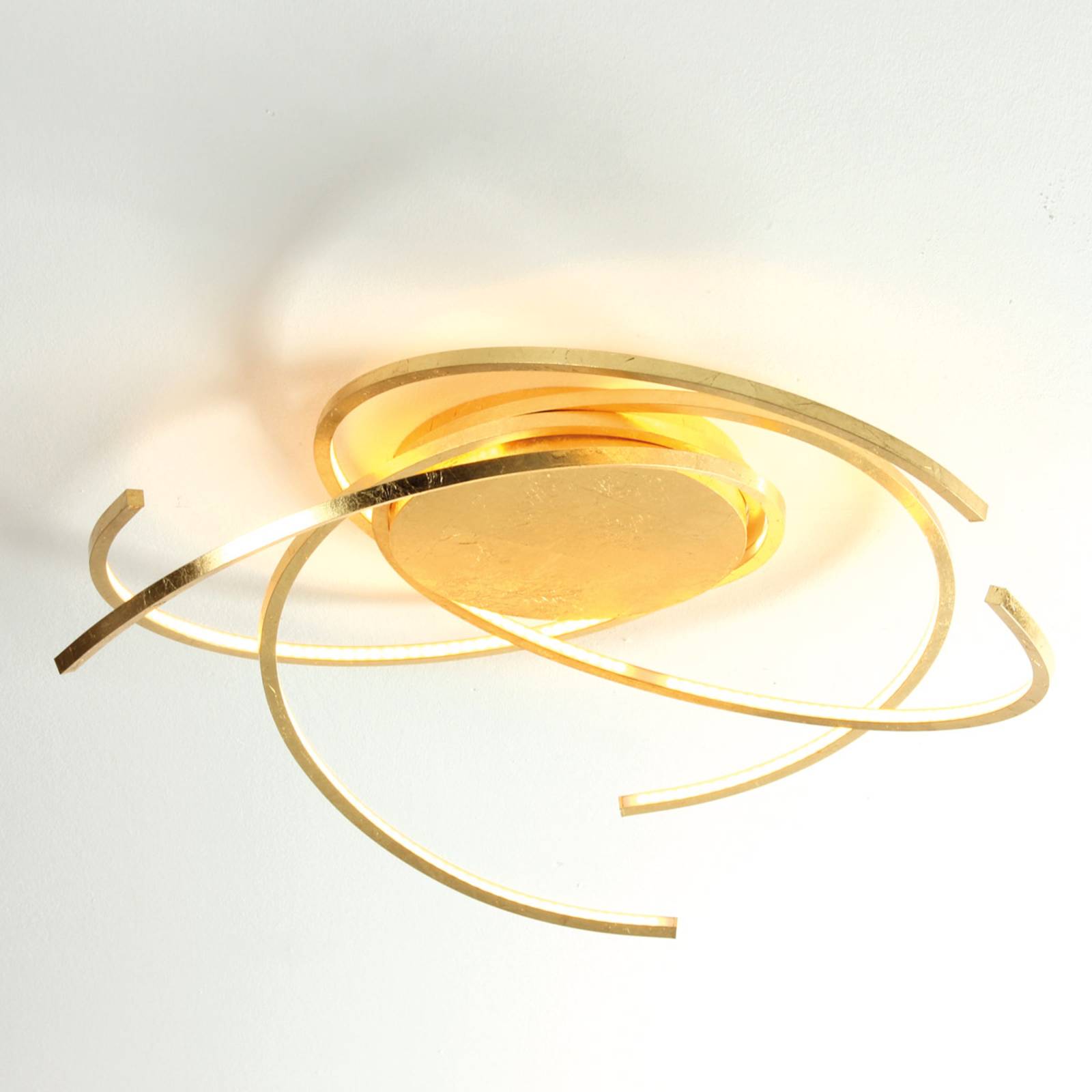 Escale Space - LED-Deckenlampe, 55 cm, Blattgold von Escale