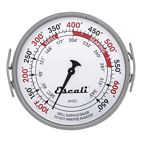 Escali AHG1 Grill-Oberflächenthermometer, silber, 1 Stück, edelstahl von Escali