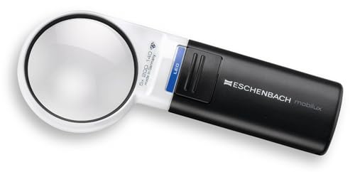 Eschenbach Optik Lupe Handlupe mit LED-Beleuchtung mobiluxLED Vergrößerung: 5x Linsengröße: (Ø) 58mm von Eschenbach