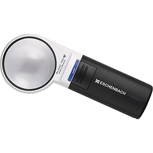 Eschenbach Optik Lupe Handlupe mit LED-Beleuchtung mobiluxLED Vergrößerung: 6x Linsengröße: (Ø) 58mm von Eschenbach