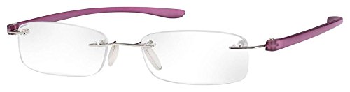 Randlose Lesebrille [Eschenbach 2913135] für Damen, Purpur, Dioptrie: 3,5 von Eschenbach