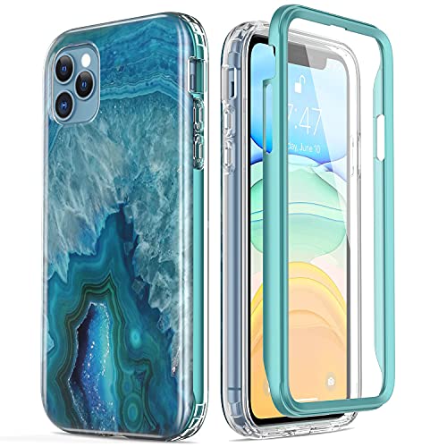 ESDOT Schutzhülle für iPhone 12 Pro Max mit integriertem Displayschutz, militärische Qualität, modische Designs für Frauen und Mädchen, Schutzhülle für Apple iPhone 12 Pro Max 17 cm Achat-Stein von Esdot