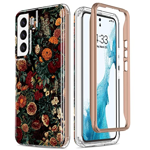 Esdot Kompatibel mit Samsung Galaxy S22 Hülle, bestanden 6,4 m Falltest, mit modischen Designs für Damen und Mädchen, Schutzhülle für Galaxy S22 15,5 cm (6,1 Zoll), Blumengarten von Esdot