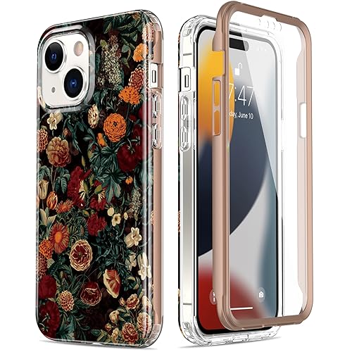 Esdot Schutzhülle für iPhone 15+ Plus mit integriertem Displayschutz, ultimative, langlebige Hülle mit modischen Designs für Frauen und Mädchen, Schutzhülle, 17 cm (6,7 Zoll), Blumengarten von Esdot