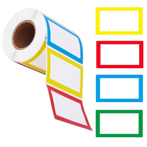 Esforzarse Personalisierte Bunte Klebeetiketten 300 Stück, 4 Farben Multifunktions-Namensetiketten für Schule oder Home Office, Flaschen, Gläser, Geburtstagsfeiern, 9 * 5,8 cm Esforzarse Personalisierte Bunte Klebeetiketten 300 Stück, 4 Farben Multifunktions-Namensetiketten für Schule oder Home Office, Flaschen, Gläser, Geburtstagsfeiern, 9 * 5,8 cm von Esforzarse
