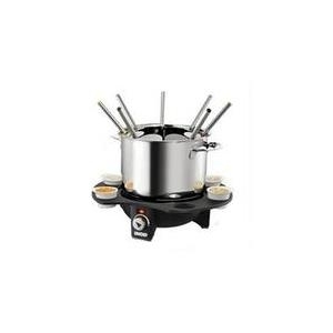 Esge UNOLD FONDUE-ÉLÉGANCE - Fondue-Topf / Elektro-Wok - 1.5 Liter - Schwarz / Silber (48645) von Esge