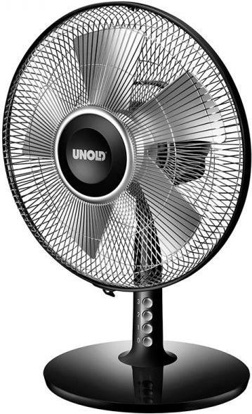 Unold 86818 Ventilator Haushalts-Lamellenlüfter Schwarz - Silber (86818) von Esge