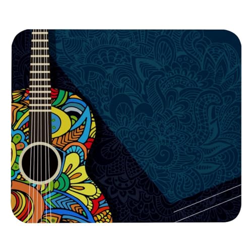 Eslifey Bequemes Mauspad Gaitar Musik Desktop Mousepad, 21 x 25 cm Mauspad, rutschfeste Gummiunterseite, verbessert Geschwindigkeit und Präzision von Eslifey