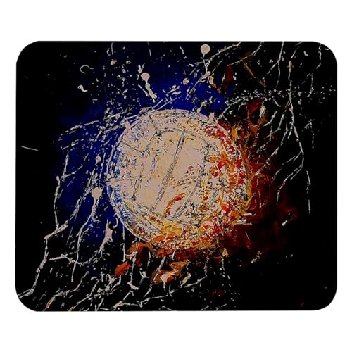 Eslifey Bequemes Mauspad Volleyball Sport Desktop Mousepad, 21 x 25 cm Mauspad, rutschfeste Gummiunterseite, verbessert Geschwindigkeit und Präzision von Eslifey