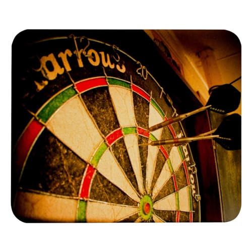 Eslifey Komfortables Mauspad, Retro-Darts, Desktop-Mauspad, 21 x 25 cm, rutschfeste Gummiunterseite, verbessert Geschwindigkeit und Präzision, sbdE010 von Eslifey