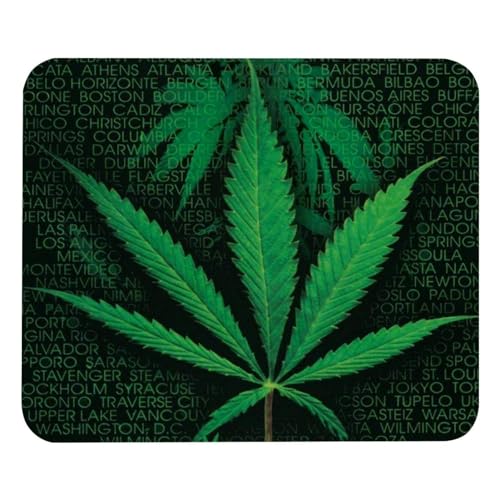 Eslifey Komfortables Mauspad, rotes Unkrautblatt, Desktop-Mauspad, 21 x 25 cm, rutschfeste Gummiunterseite, verbessert Geschwindigkeit und Präzision von Eslifey