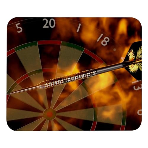 Eslifey Komfortables Mauspad Fire Dart Board Illustration Desktop Mousepad, 21 x 25 cm Mauspad, rutschfeste Gummiunterseite, verbessert Geschwindigkeit und Präzision von Eslifey