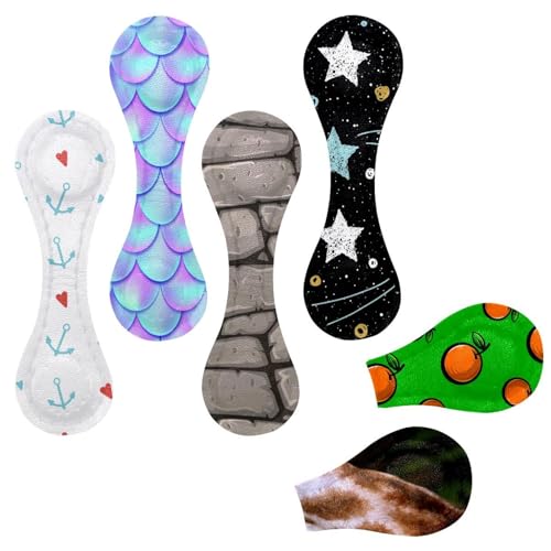 Eslifey Magnetische Lesezeichen, Marmor, schwarz, grau, Steinmuster, Seitenmarkierungen, Leder, Lesezeichen, Buchzubehör, für Studenten, Lehrer, Lesen, 6 Stück von Eslifey