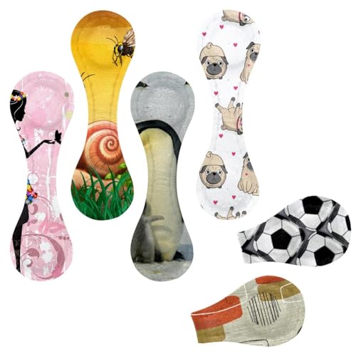 Eslifey Magnetische Lesezeichen, Pinguine, Baby und Eltern, Seitenmarkierungen, Leder, Lesezeichen, Buchzubehör, für Studenten, Lehrer, Lesen, 6 Stück von Eslifey