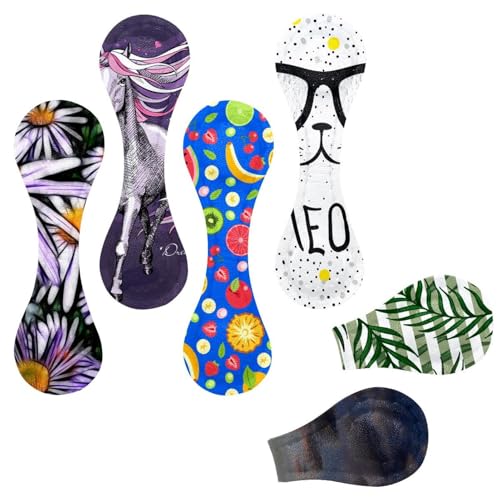 Eslifey Magnetische Lesezeichen, bunte Sommerfrüchte, Banane, Kivi, Seitenmarkierungen, Leder, Lesezeichen, Buchzubehör, für Studenten, Lehrer, Lesen, 6 Stück von Eslifey